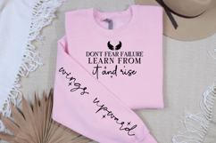 Don&#039;t fear failure learn from it and rise Sleeve SVG Product Image 3