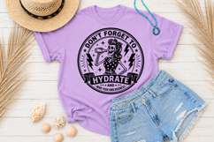 Don't Forget to Hydrate SVG, Funny Skeleton Lady PNG Product Image 2