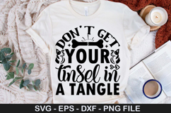 Funny Christmas Dog Saying SVG Design - Don't get your tinse Product Image 2