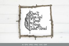 Don't Give Up! Great Things Take Time! Papercut Product Image 1