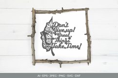 Don't Give Up! Great Things Take Time! Papercut Product Image 1
