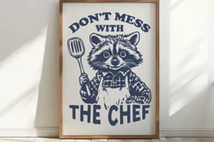 Funny Raccoon Chef SVG PNG - Don't Mess with the Chef Design Product Image 2