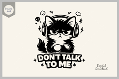 Cute Cat SVG, Cat Silhouette, Kitten Svg, Cute Cat Clipart Product Image 1