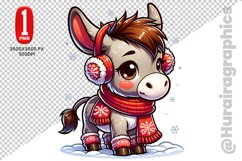 Cute Donkey Clipart - PNG File Product Image 1