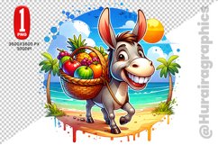 Cute Donkey Clipart - PNG File Product Image 1