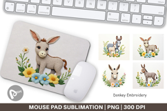 Mouse Pad Donkey Embroidery Product Image 1