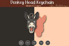 Donkey Head keychain Product Image 2