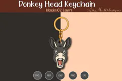 Donkey Head keychain Product Image 3