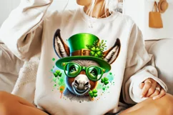 St Patrick's Day Donkey PNG, Lucky Day PNG, Shamrock PNG Product Image 1