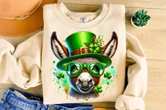 St Patrick's Day Donkey PNG, Lucky Day PNG, Shamrock PNG Product Image 3