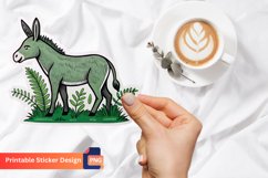 Cute Donkey Sticker, Animal Sticker, Farm Animal Sticker Product Image 1