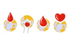 Hand-Drawn Blood Donation Clipart - 15 Medical Charity Product Image 7