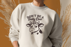 Don’t Be a Salty Cow SVG PNG | Funny Cow Design for Cricut Product Image 2