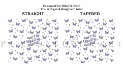 Dont be Afraid of Change butterfly skinny tumbler sublimation design for 20oz and 30oz skinny tumbler sublimation wrap