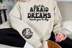 Don&#039;t be afraid to fall dreams teach you to fly Sleeve SVG Product Image 3