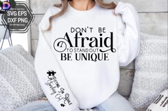 Dont Be Afraid to Stand Out Be Unique Sleeve SVG Product Image 2