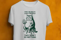 Lazy Cat Meme SVG Dont Be Mad At Lazy People Cut File Product Image 3