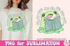 Don't Bug Me Or I'll Eat You Png, Book lover sublimation Product Image 3