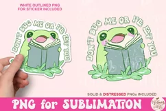 Don't Bug Me Or I'll Eat You Png, Book lover sublimation Product Image 4