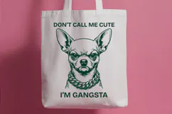 Funny Gangsta Chihuahua SVG Sarcastic Dog Mom Cut File PNG Product Image 2