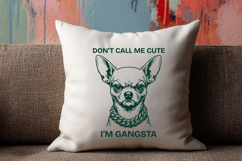 Funny Gangsta Chihuahua SVG Sarcastic Dog Mom Cut File PNG Product Image 3