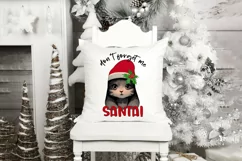 Cute Christmas Cat Print | Santa Don't Forget About Me PNG Product Image 2