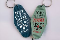 Don&#039;t Get Your Tinsel SVG , Christmas Motel Keychain SVG Product Image 3