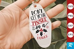 Don&#039;t Get Your Tinsel SVG , Christmas Motel Keychain SVG Product Image 1