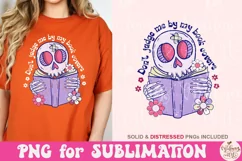 Don't Judge Me By My Book Covers Png, Book Lover Sublimation Product Image 3