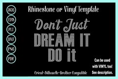 Dont Just Dream It - Do It Rhinestone SVG Template Product Image 1