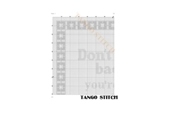 Dont look back inspirational quote cross stitch pattern - Tango Stitch