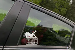 Don't Park Too Close Funny Car Sticker SVG Product Image 4