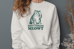 Don’t Stress Meowt Cat SVG PNG, Funny Relaxing Cat Clipart Product Image 2