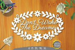 Don't Wake The Dreamer Papercut SVG Product Image 1