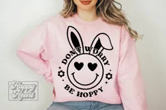 Don't Worry Be Hoppy SVG Happy Easter Bunny PNG Cute Easter Product Image 4
