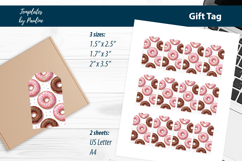 Donut Gift Tags Printable for Packaging Print and Cut Product Image 3