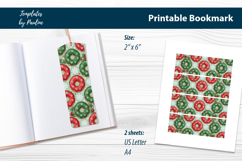 Donut Christmas Bookmark Printable Print and Cut Product Image 2