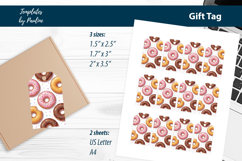Donut Birthday Gift Tags Printable Print and Cut Product Image 3