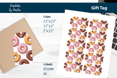 Donut Birthday Gift Tags Printable Print and Cut Product Image 2
