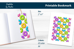 Cute Donut School Bookmark Printable, Print and Cut Product Image 2