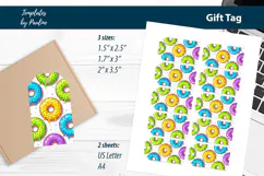 Donut Baby Shower Favor Tags Printable Print and Cut Product Image 2