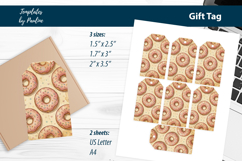 Donut Scrapbook Tags and Ephemera Printable Print and Cut Product Image 1