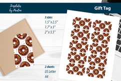 Donut Dessert Box Gift Tags Printable Print and Cut Product Image 2