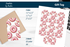 Donut Back to School Gift Tags Printable Print and Cut Product Image 1