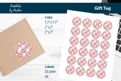 Donut Birthday Gift Tags Printable, Print and Cut Product Image 3