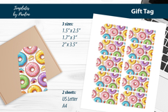 Donut Kids Birthday Treat Tags Printable Print and Cut Product Image 2