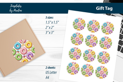 Donut Party Favor Tags for Kids Birthday Print and Cut Product Image 2