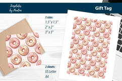 Funny Donut Love Tag, Unique Wedding Gift Tags Print and Cut Product Image 1