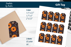 Donut Halloween Gift Tags Printable, Halloween Treat Tags Product Image 3