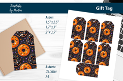 Donut Halloween Gift Tags Printable, Halloween Treat Tags Product Image 1